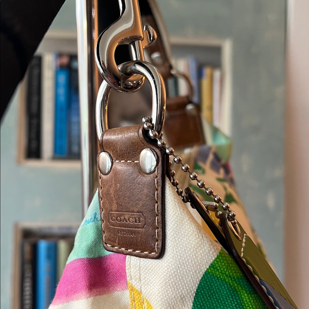VINTAGE Y2K COACH Colorful Patchwork HOBO Women's Bag purse - Picture 5 of 11